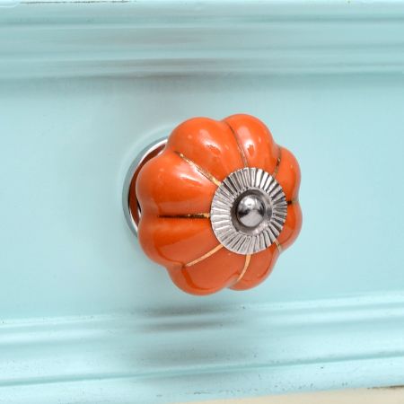 Orange Gold Line Knob