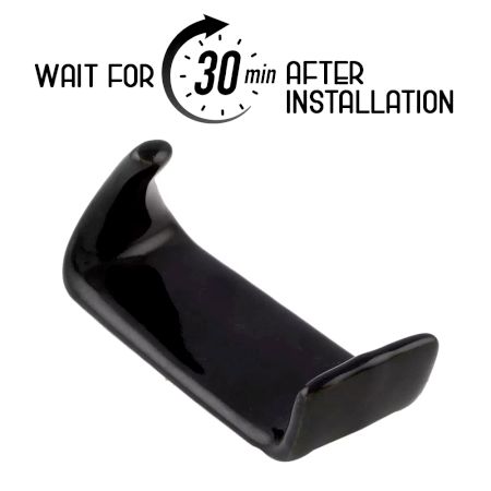 Black Adhesive Wall Hook Made of Premium Ceramic