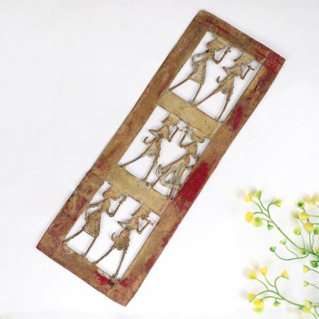 Vintage Brass Wall Art for Decoration in Tribal Art