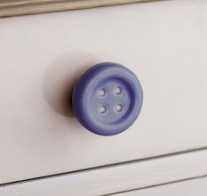 Purple Ceramic Button Knob