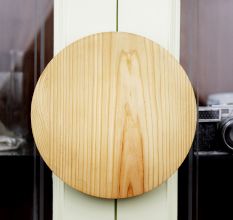 Round Natural Big Wooden Dresser Handle (10 Inch)