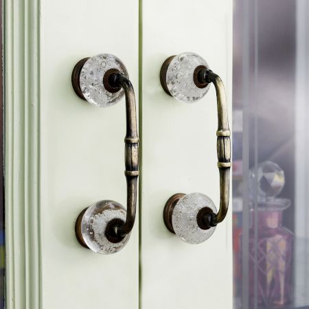 Bubble Clear Glass Bridge Handle