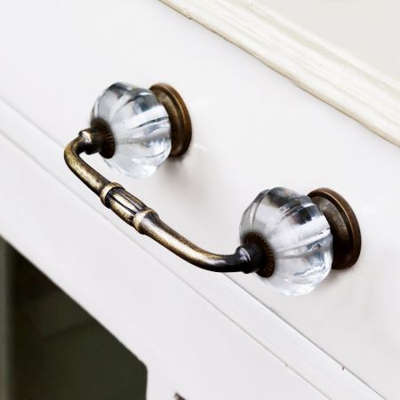 Handmade Clear Melon Glass Bridge Handle