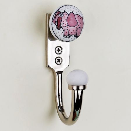 Decorative Elephant Ceramic Kids Wall Hook