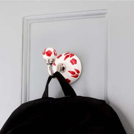 Red Floral Hooks