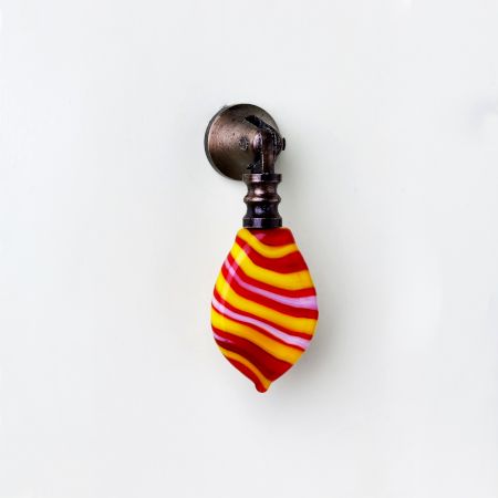 Multicolor Glass Pull Teardrop Cabinet Knob