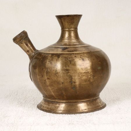 Vintage Brass Hookah Base in Himalayan Art for Decoration