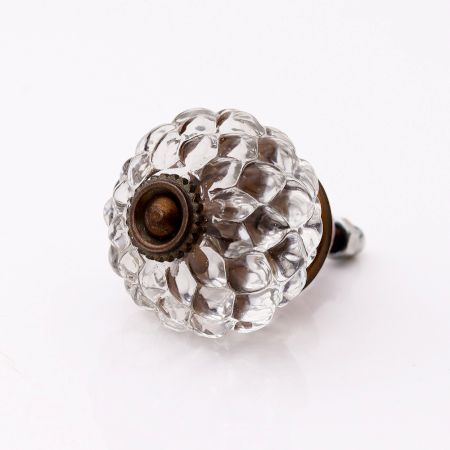 Clear Fine Cut Glass Drawer Knob Online