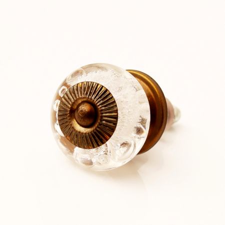 Clear Bubble Glass Cabinet Knobs