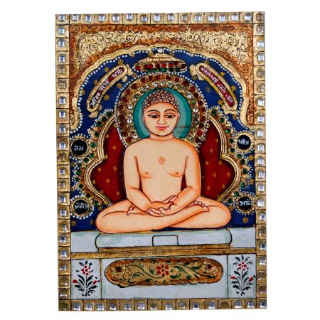 Lord Buddha Tanjore Painting in Frame for Home Decor