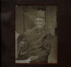 Vintage Photograph of Old Man in Wooden Frame for Collection