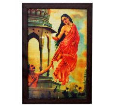 Hand Painted Ravi Verma Paper Print for Home Decoration