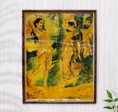 Vintage Original Ravi Verma Paper Print for Home Decor