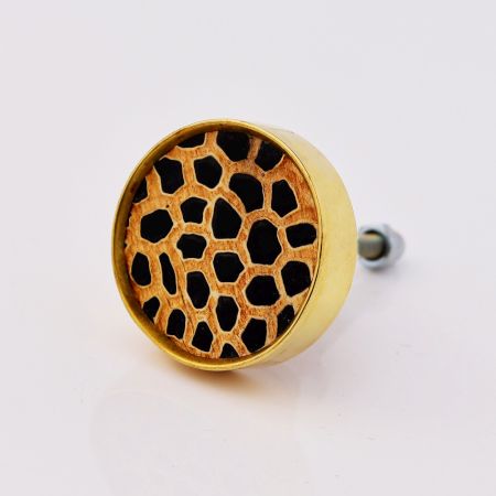 Handmade Brown Wooden Round Drawer Knobs