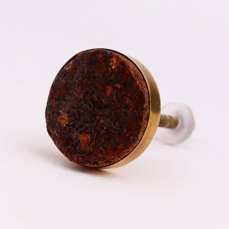 Handmade Premium Brass and Wood Knob for Bathroom Cabinet