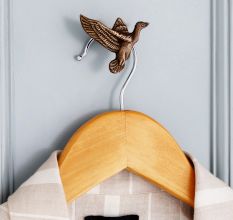 Handmade Modern Antique Iron Eagle Wall Hooks- 3 Pieces