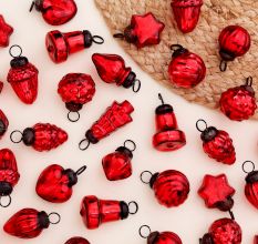 Red Tiny Christmas Ornaments