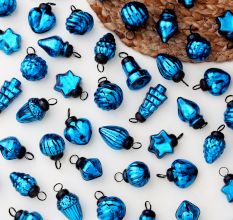 Turquoise Tiny Christmas Ornaments