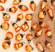 Amber Glass Ornaments - Christmas Tree Ornaments