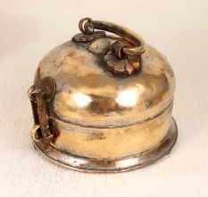 Handmade Round High-Quality Brass Jewelry Box for Decor