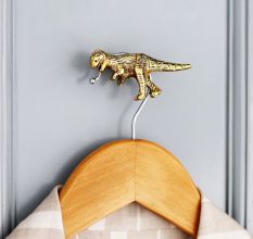 Modern Golden Dinosaur Aluminium Heavy Duty Wall Hook