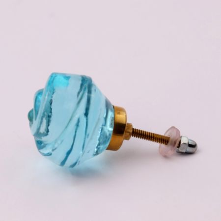 Turquoise Rose Knob