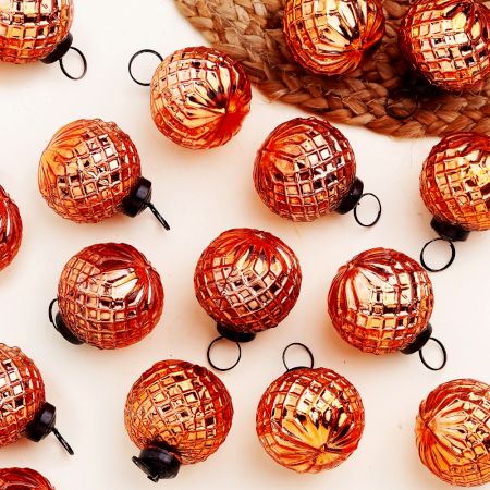 12 Pieces Modern Glass Christmas Hanging Ornaments For Tree Decoration 