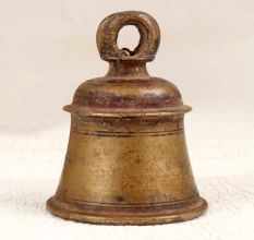 Brown Vintage Temple Bell Made of Finest Bell Metal