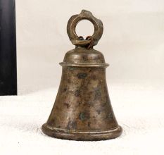 Elegant Brown Bell Metal Temple Bell for Prayer Room