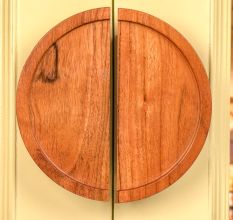 Natural Large Wooden Door Handles 2 Pieces