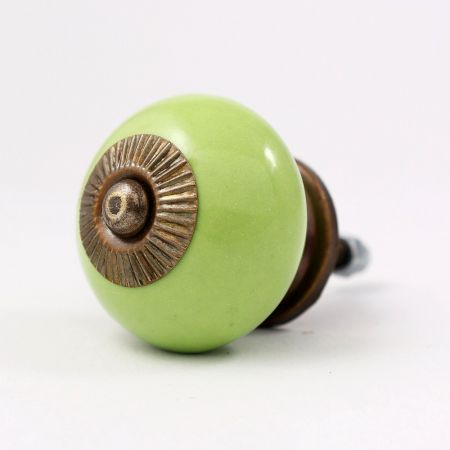 Lime Round Knob