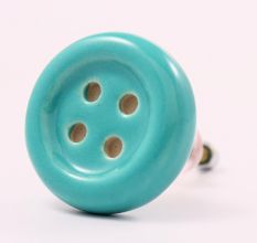 Sea Green Ceramic Button Knob