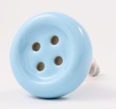 Turquoise Ceramic Button Knob