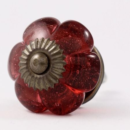 Queen Pink Melon Glass Cabinet Knob