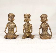 Handmade Finest Brass Musicians Statue for Decoration in Set of 3