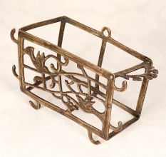 Handcrafted Vintage Brass Trivet with Namaste Text for Decor