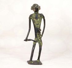 High-Quality Brass Tribal Man Figure Statue for Decoration