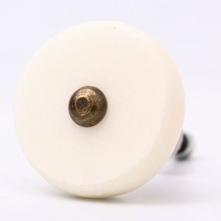 White Stone Flat Drawer Knob Online