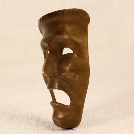 Handcrafted High-Quality Brass Female Mask for Hanging