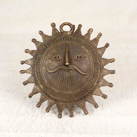 Tribal Art Finest Brass Sun God Plate for Wall Hanging for Decor