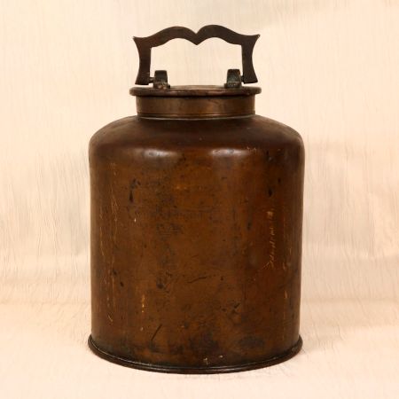 Plain Brown Finish Vintage Brass Milk Pot for Home Decoration