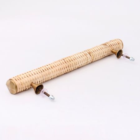 Natural Big Round Rattan Cabinet Handles 8 Inch