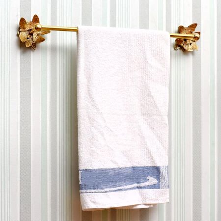 Golden Brass Butterfly Bathroom Towel Holder