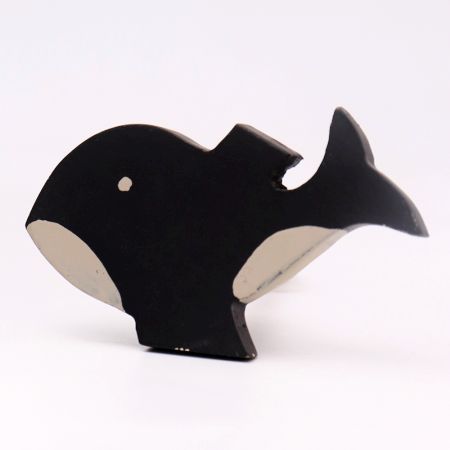 Handmade Black Wooden Fish Dresser Knobs