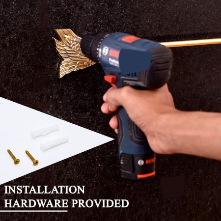 Modern Premium Brass Towel Hanger in Golden Finish