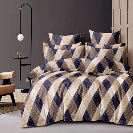 Trending Glace Cotton Soft Non Fitted Double Bedsheet Set with 2 Pillow Covers | 230 x 250 cm