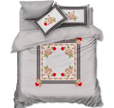 Floral Quality Glace Cotton Soft Non Fitted Queen Size Bedsheet Set with 2 Pillow Covers | 90 x 100 Inches