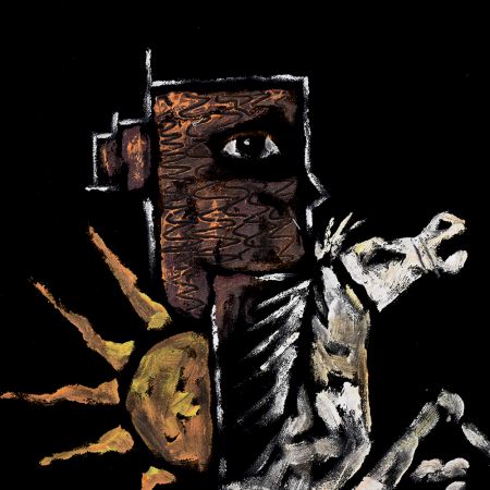 Dual Force of Nature Acrylic on Velvet Painting