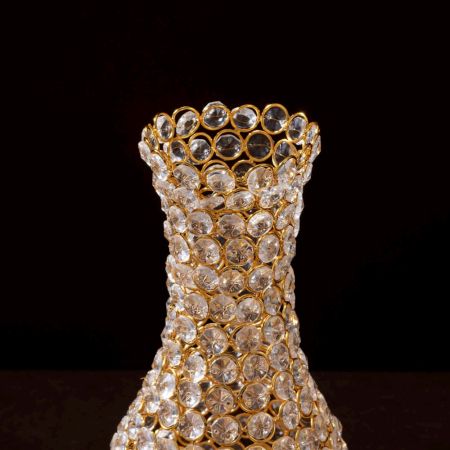 Radiant Crystal Bloom Showpiece (Elegant Gold)