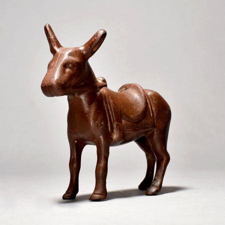 Vintage Iron Donkey Statue Handcrafted Collectible Figurine
